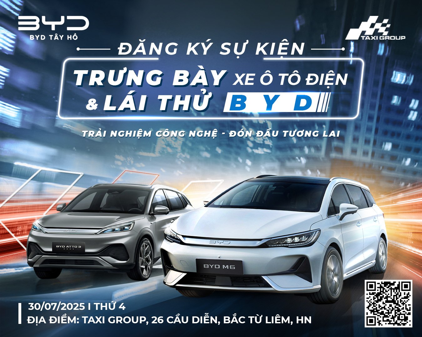 Sự kiện lái thử xe BYD Tây Hồ x Taxi Group